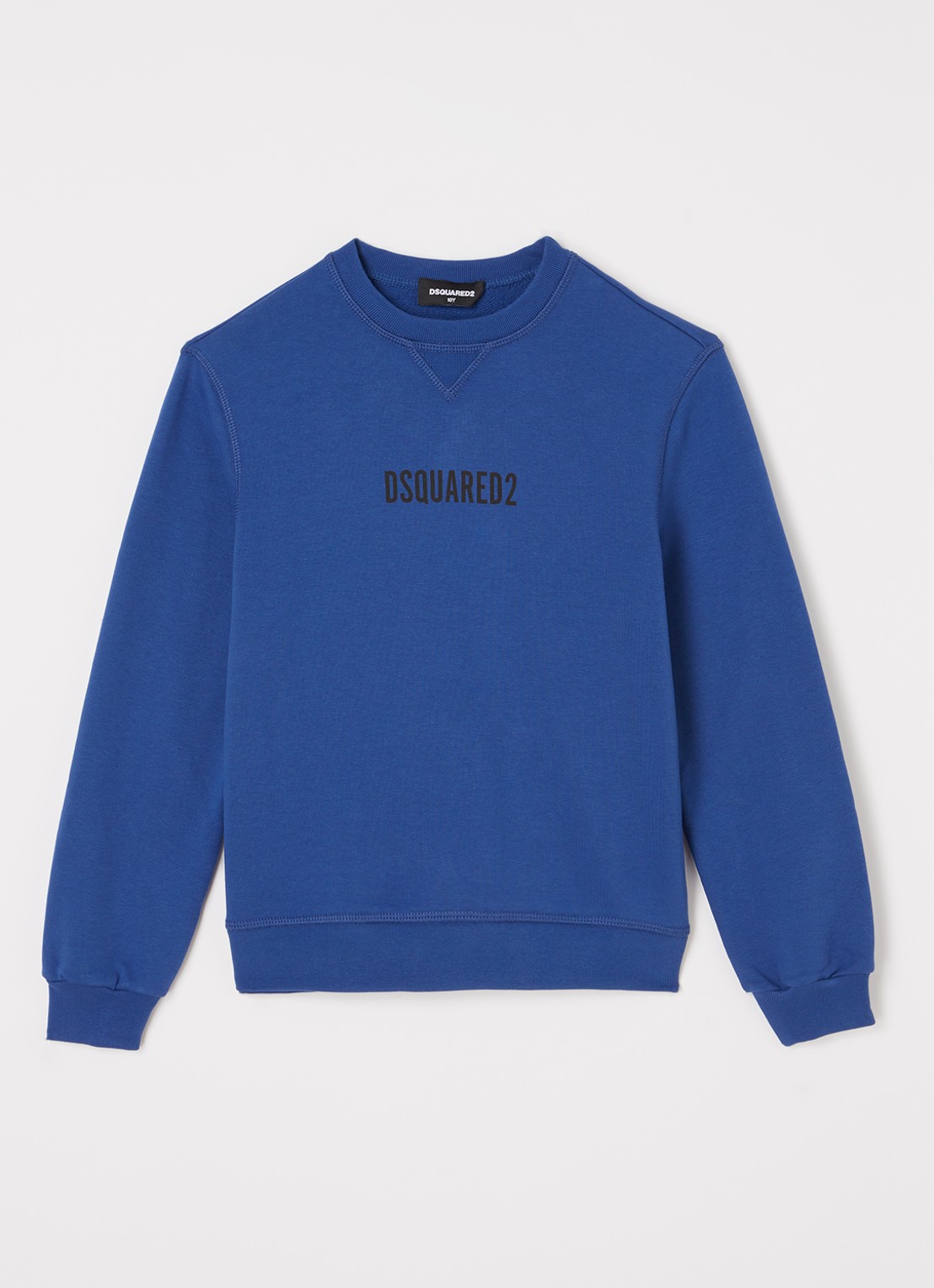 Dsquared2 Sweater met logo - voorkant kobaltblauw