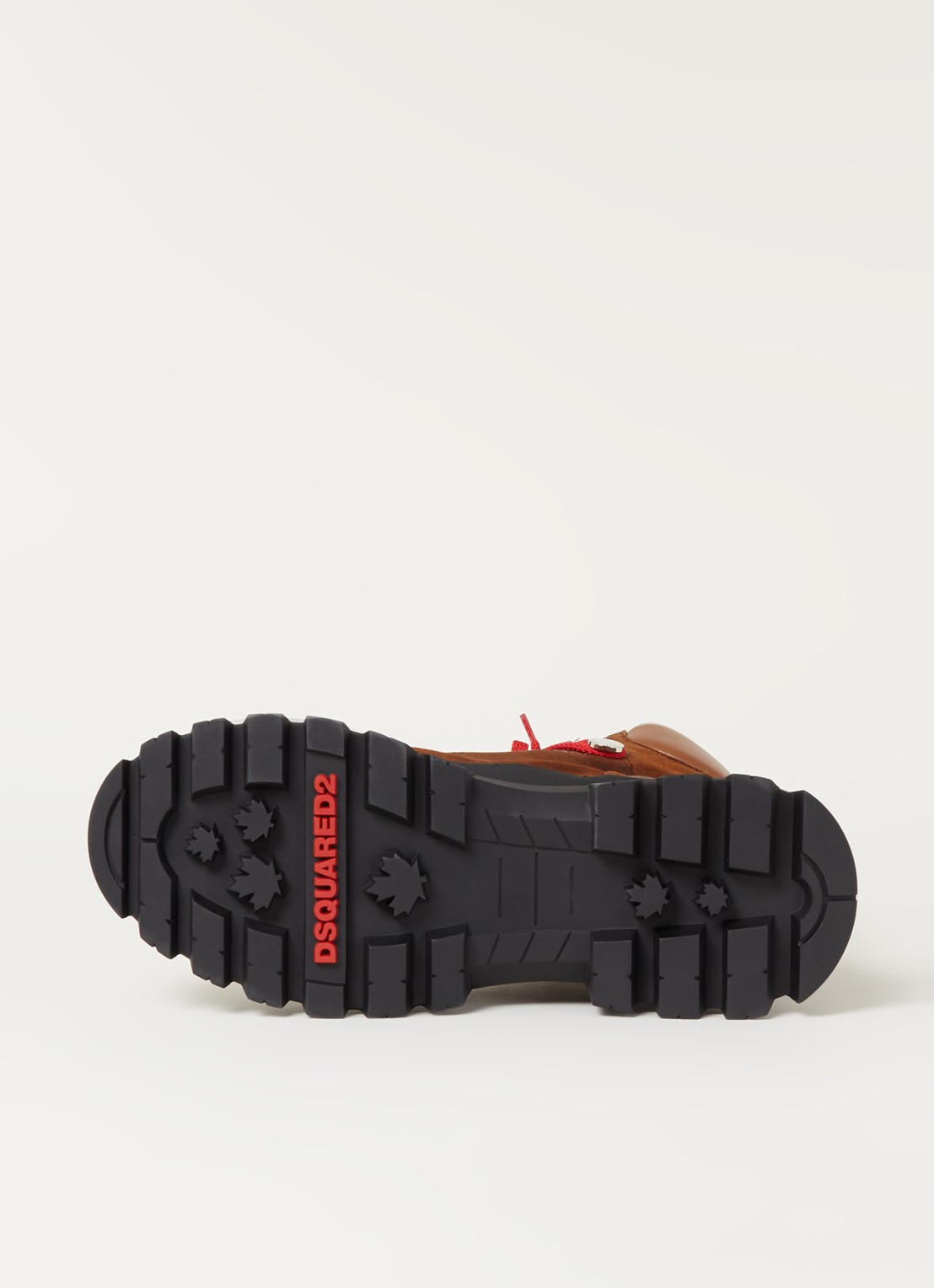 Dsquared2 Tank Hiking veter boot van kalfsleer met strass - detail 5 donkerbruin