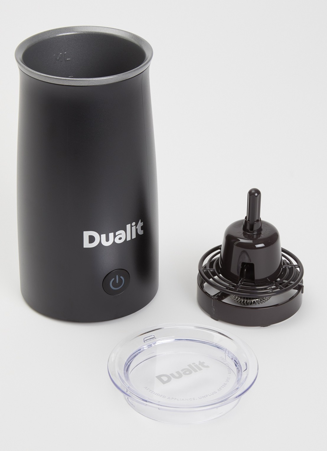 Dualit DMF1 melkopschuimer 200 ml - voorkant 2 zwart
