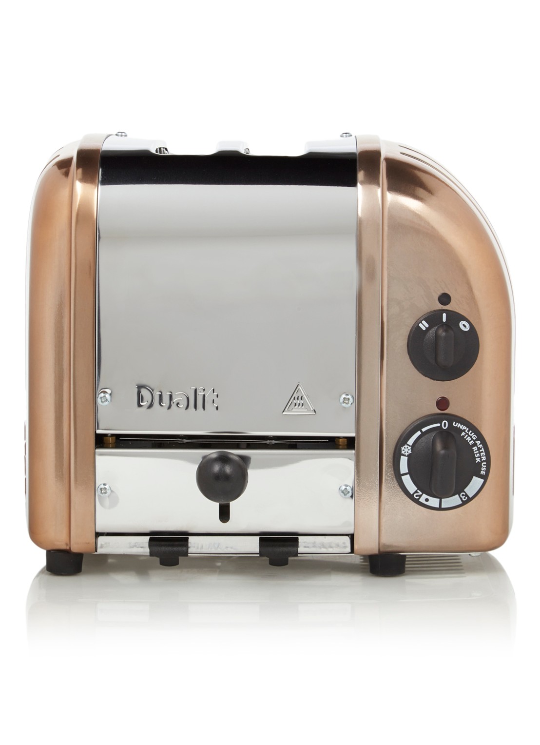 Dualit NewGen broodrooster 2-slots D27390 - voorkant koper