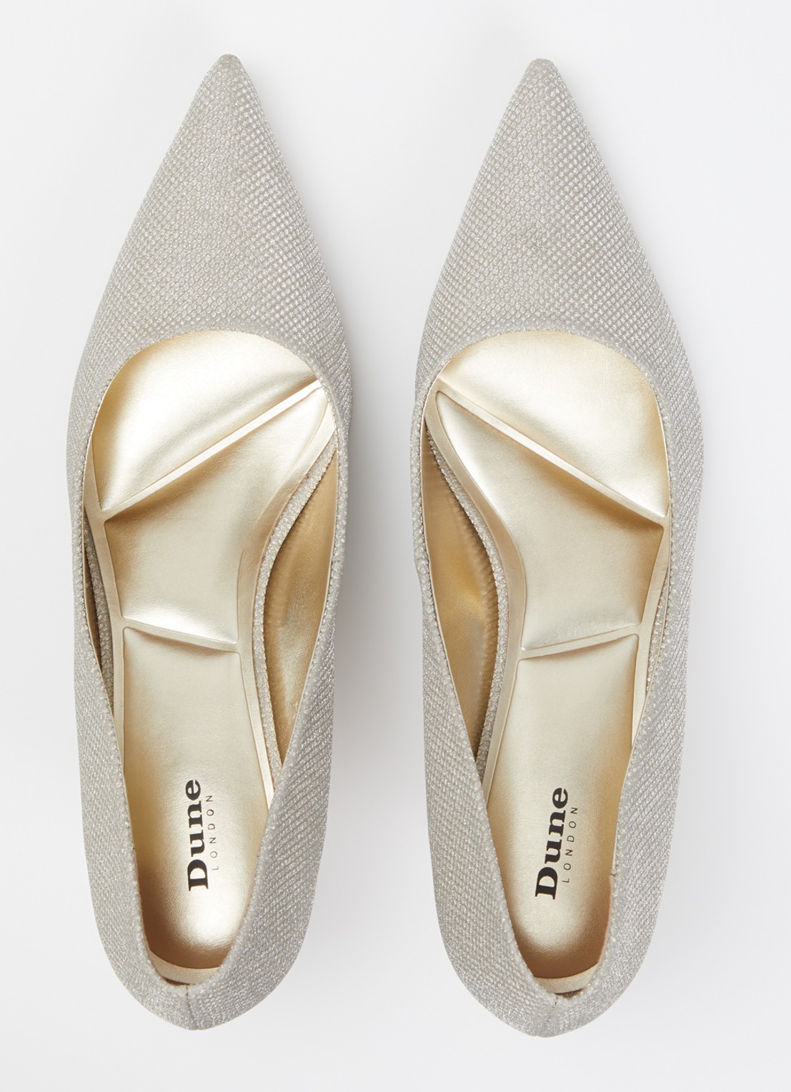 Dune London Achievable pump met glitter - detail 4 goud