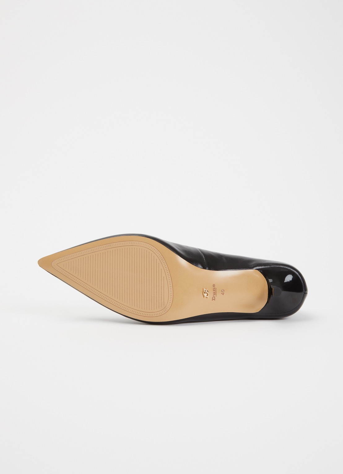 Dune London Amira pump met slangenprint - detail 4 zwart