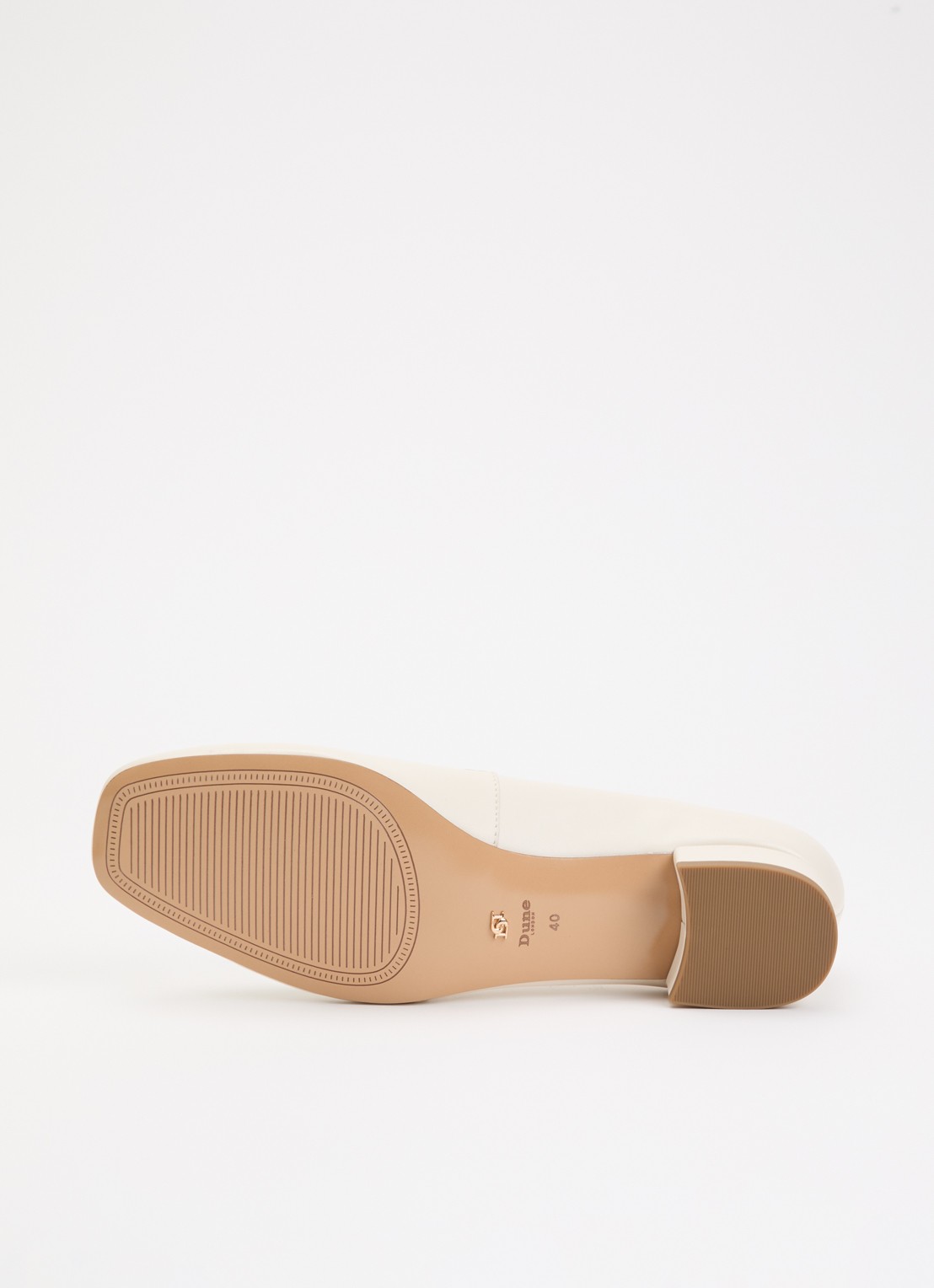 Dune London Approve ballerina met logo  - detail 3 creme