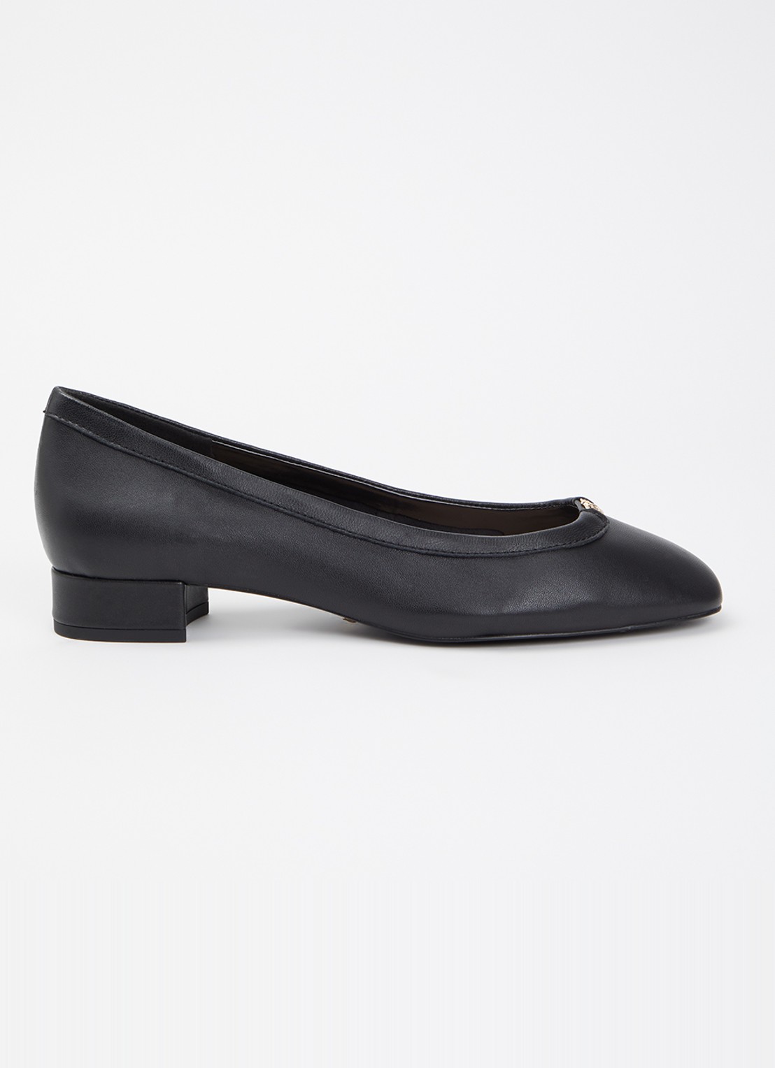 Dune London Approve ballerina met logo  - voorkant 4 zwart