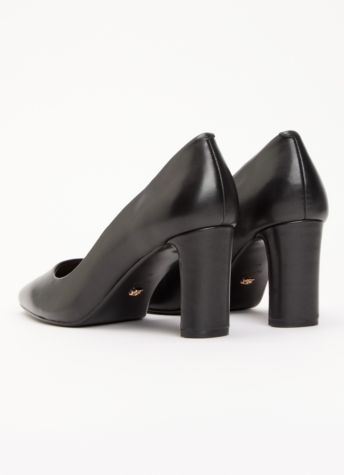 Dune London Arriving pump van leer - achterkant 2 zwart
