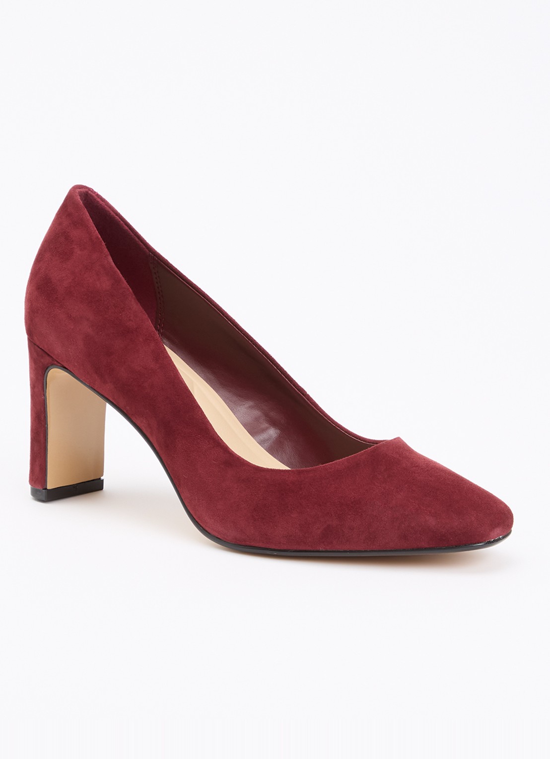 Dune London Arriving pump van leer - voorkant 5 bordeauxrood