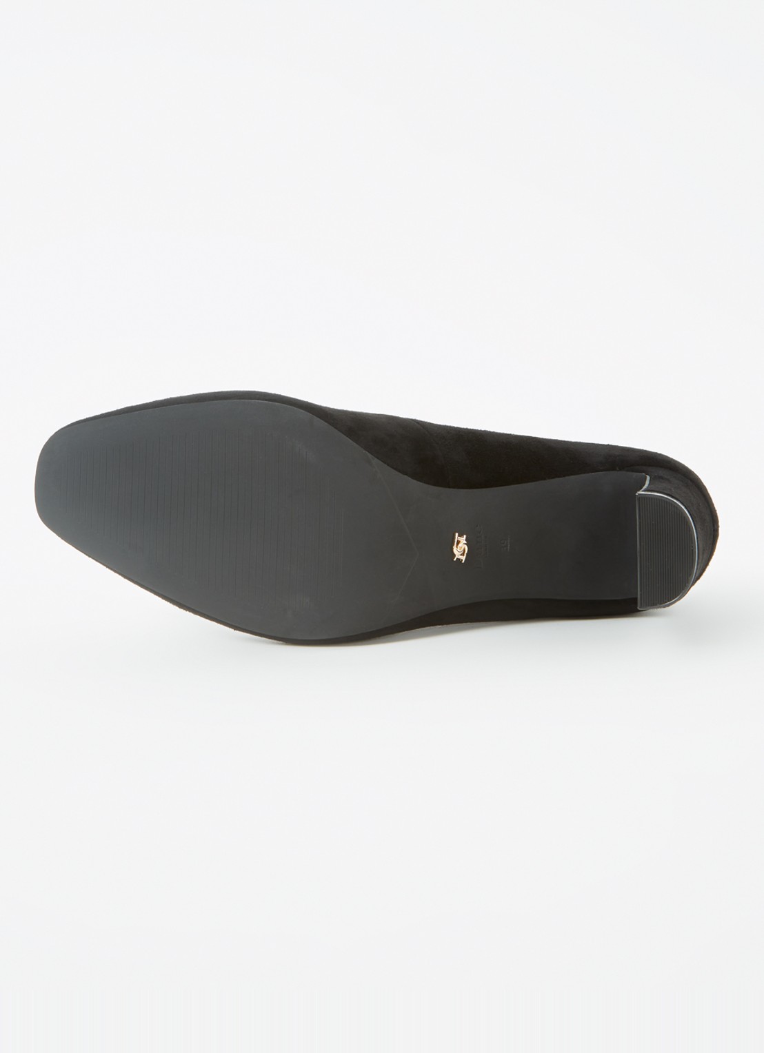 Dune London Arriving pump van leer - detail 3 diepzwart