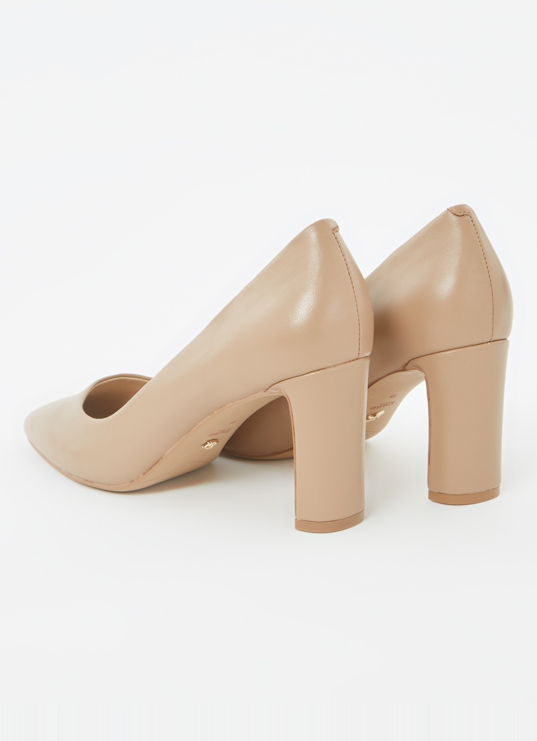 Dune London Arriving pump van leer - achterkant 4 camel