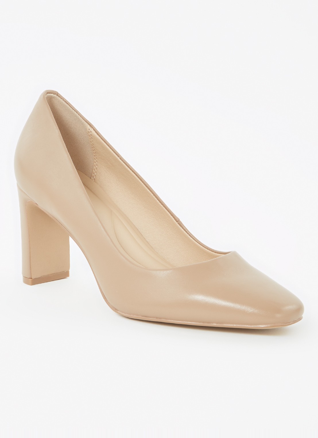 Dune London Arriving pump van leer - voorkant 5 camel