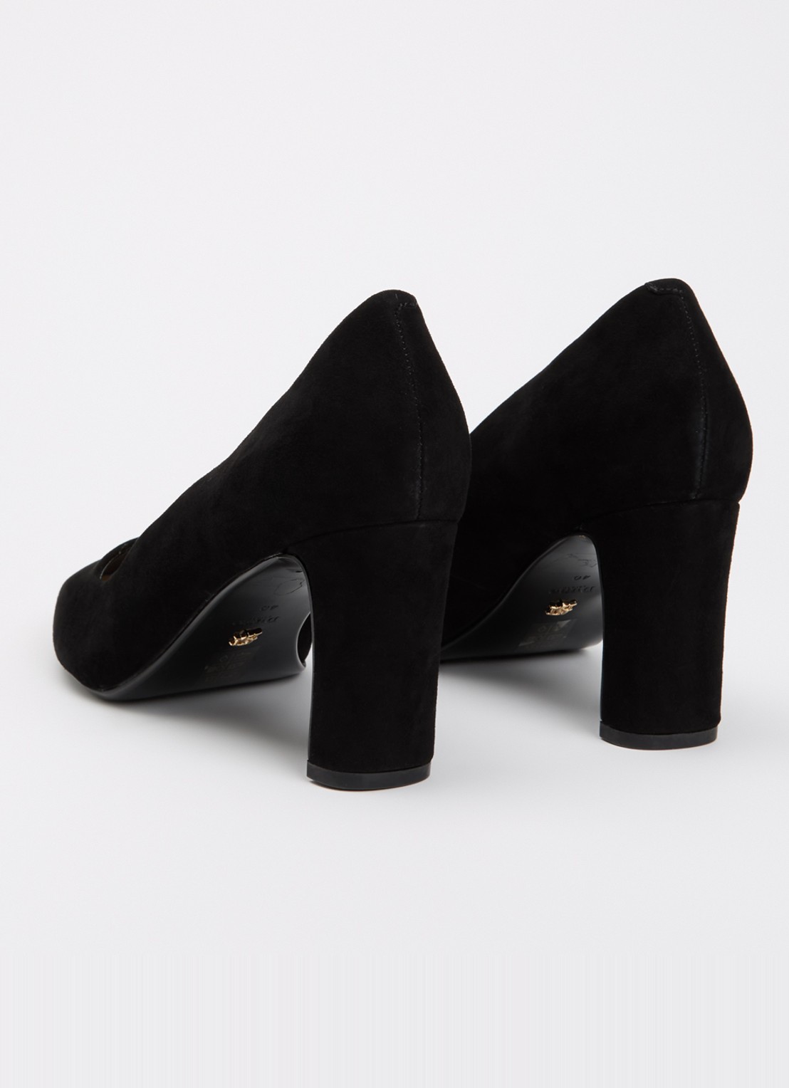 Dune London Arriving pump van suède - achterkant 5 zwart