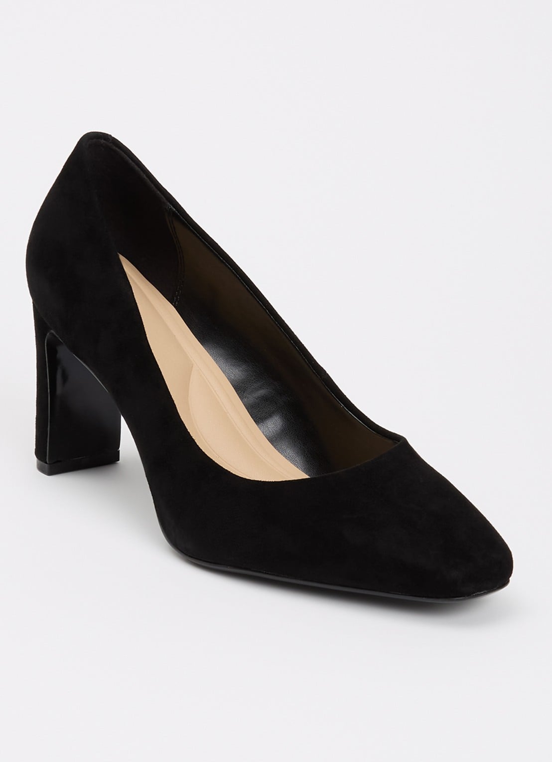 Dune London Arriving pump van suède - voorkant 4 zwart