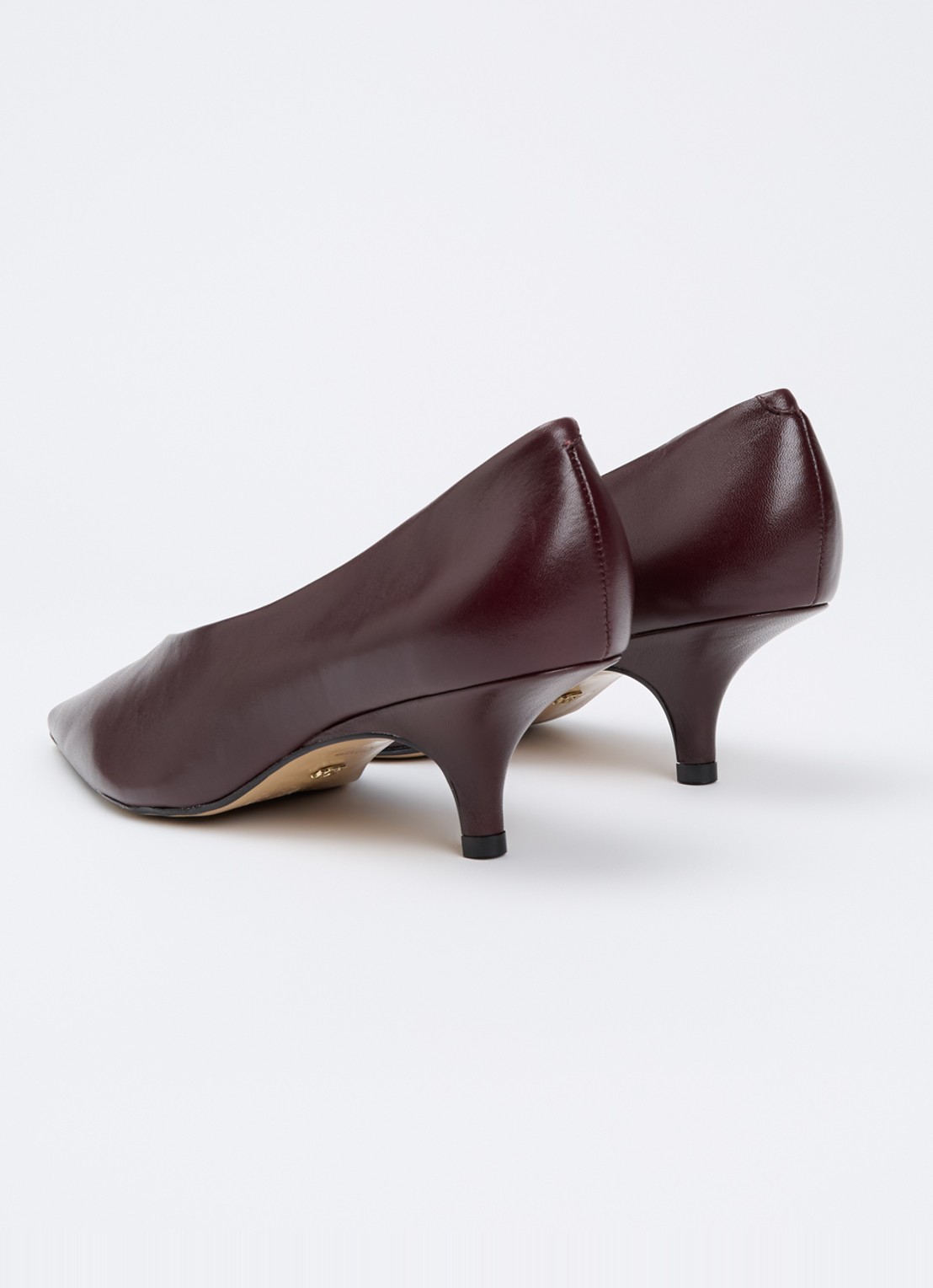 Dune London Audio pump van leer - achterkant bordeauxrood