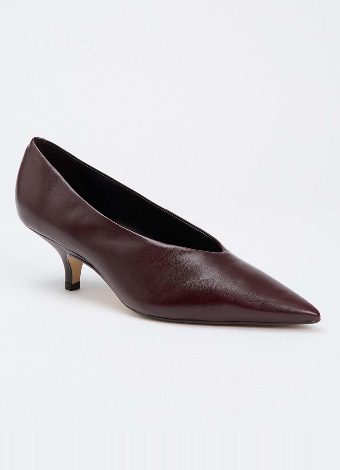 Dune London Audio pump van leer - voorkant 2 bordeauxrood