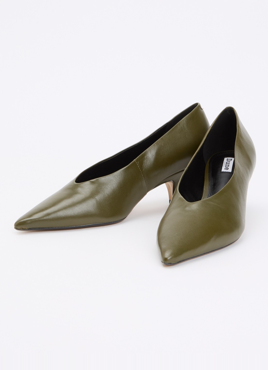 Dune London Audio pump van leer - detail groen