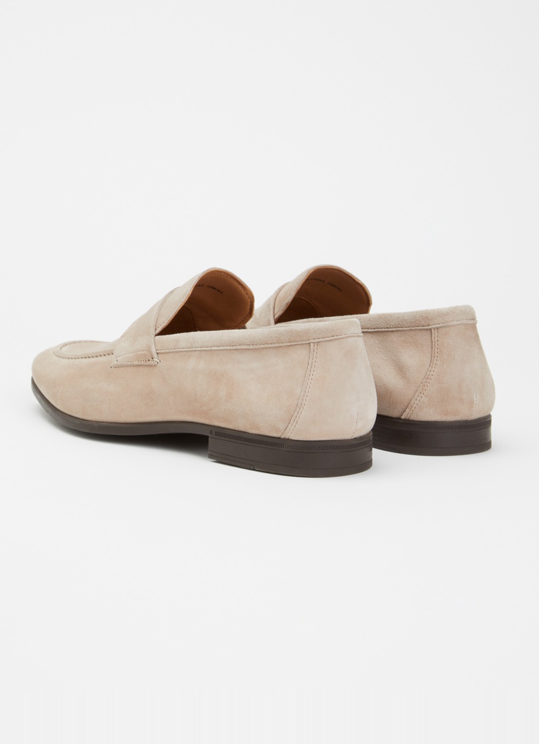 Dune London Barclays loafer van suéde  - achterkant 2 zand