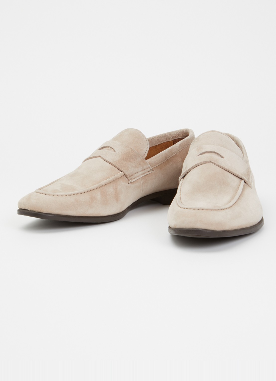 Dune London Barclays loafer van suéde  - detail 3 zand