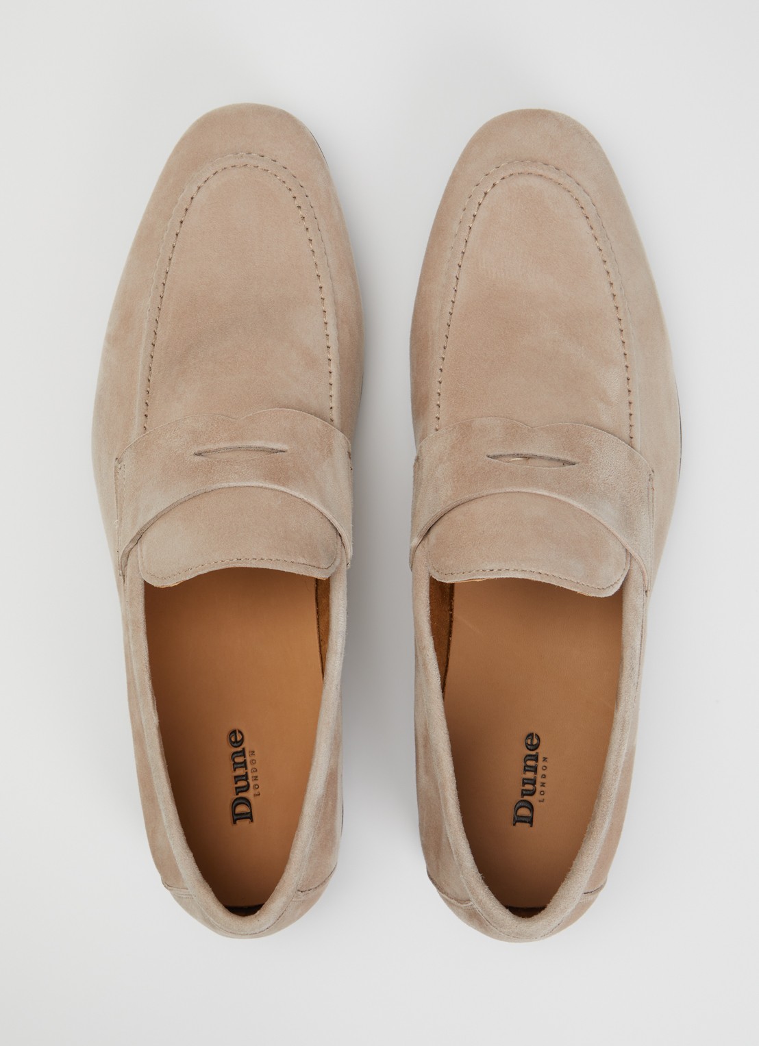 Dune London Barclays loafer van suéde  - detail 4 zand