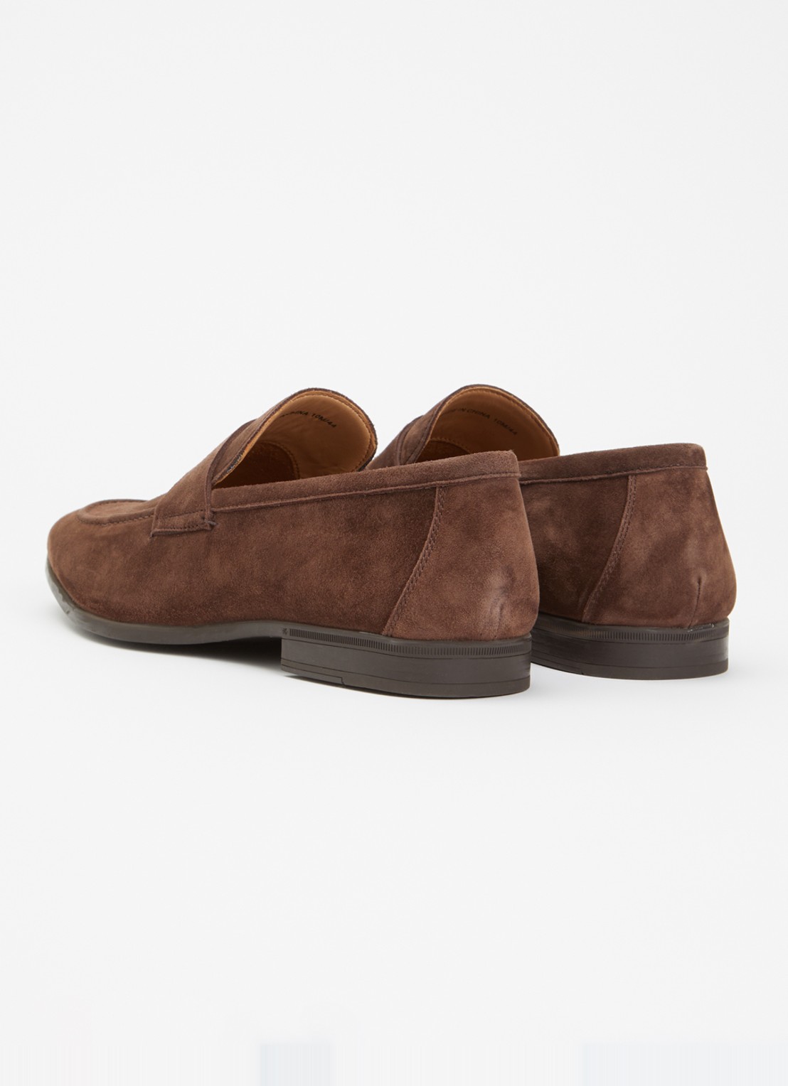 Dune London Barclays loafer van suéde  - achterkant bruin