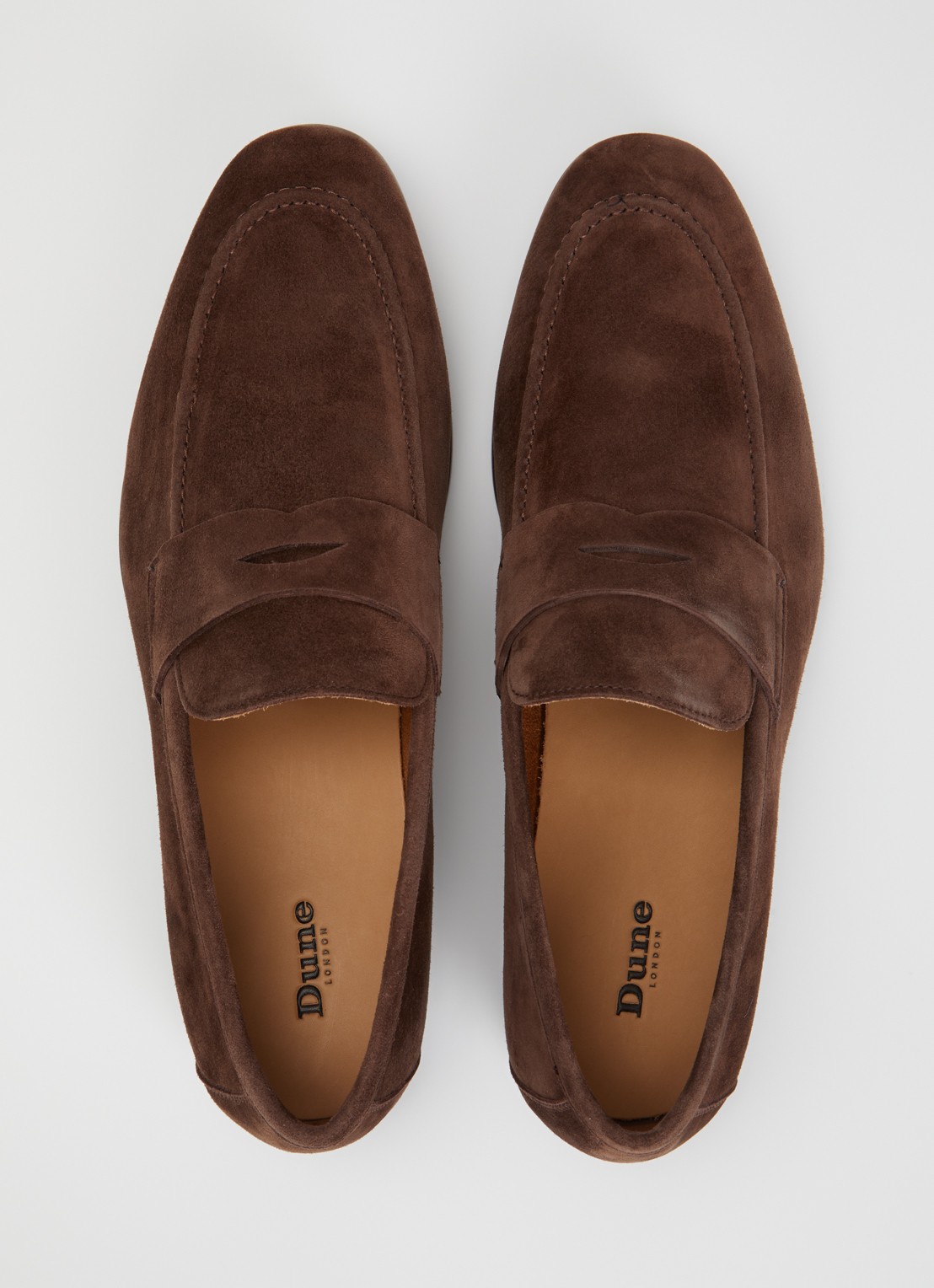 Dune London Barclays loafer van suéde  - detail 4 bruin