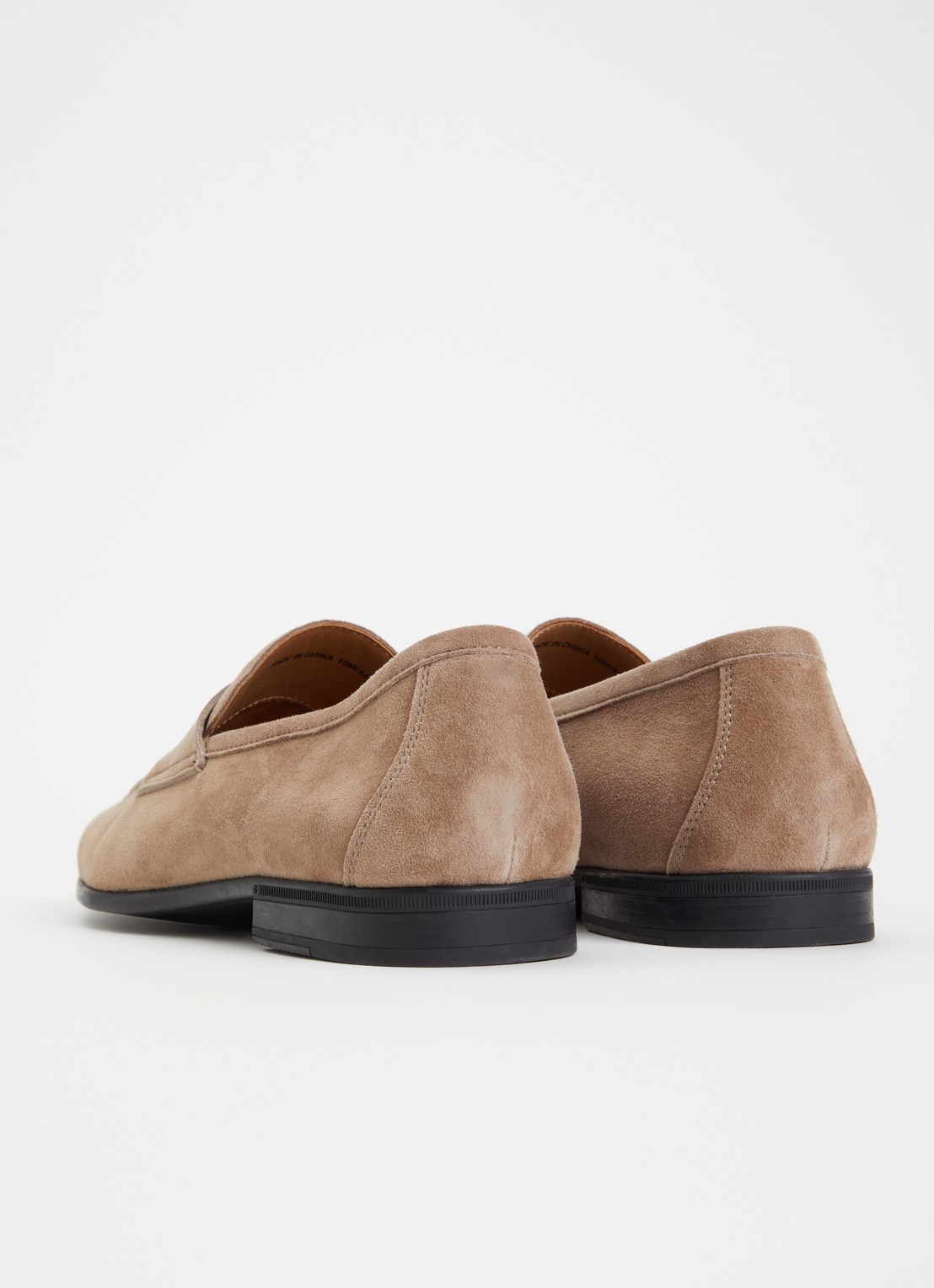 Dune London Barclays loafer van suéde  - achterkant 5 zand