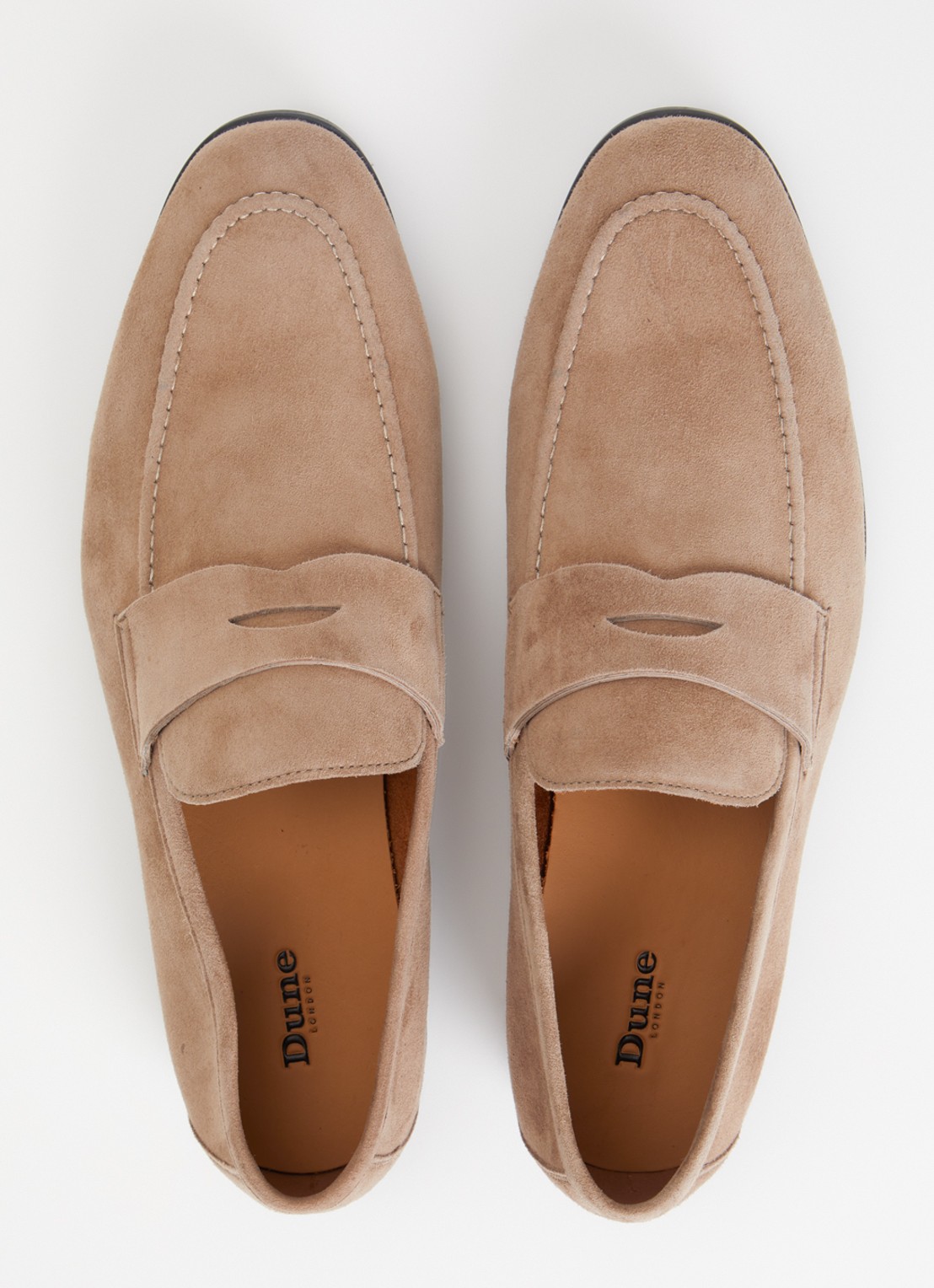 Dune London Barclays loafer van suéde  - detail 3 zand
