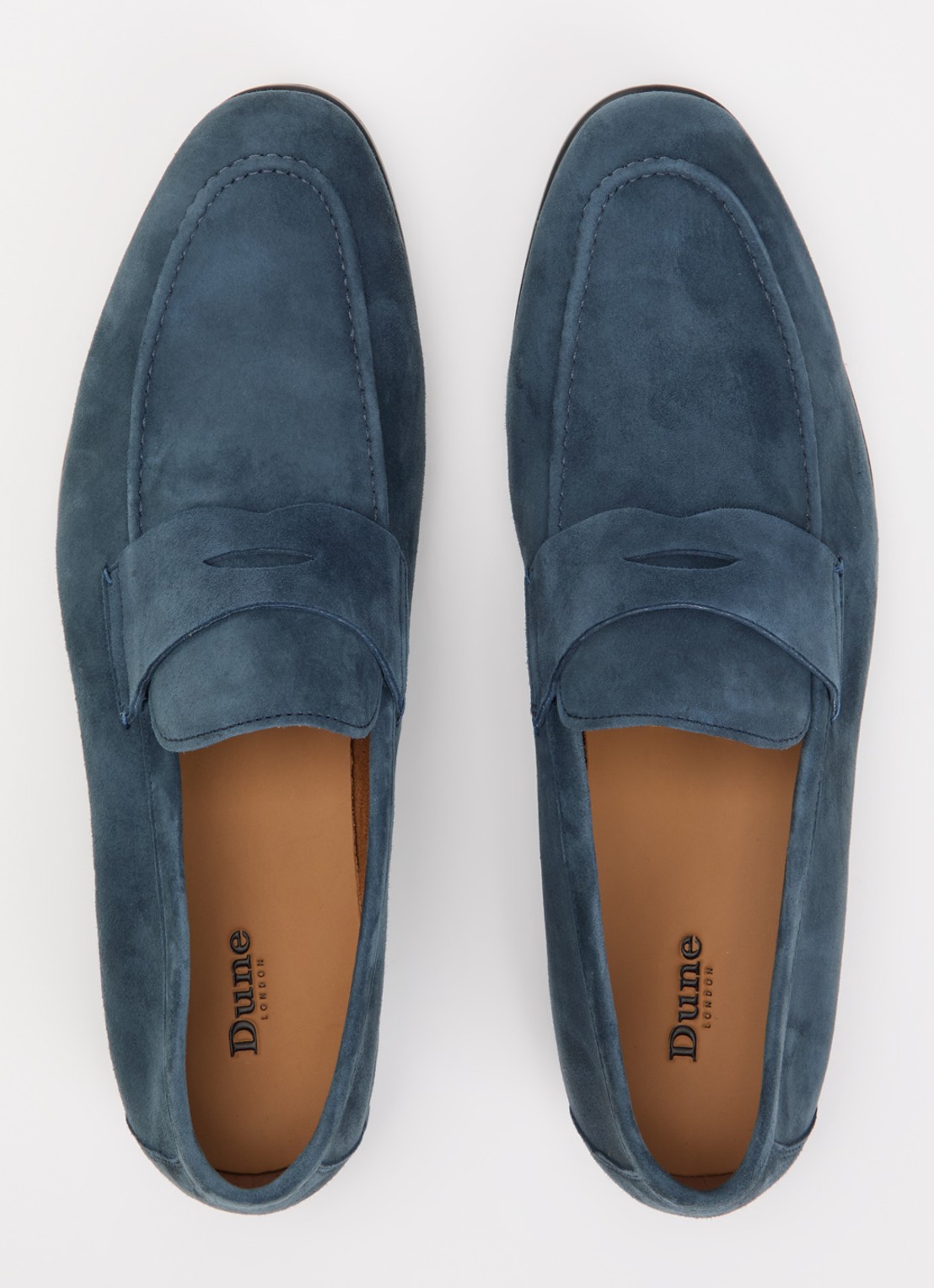 Dune London Barclays loafer van suéde  - detail 3 petrol