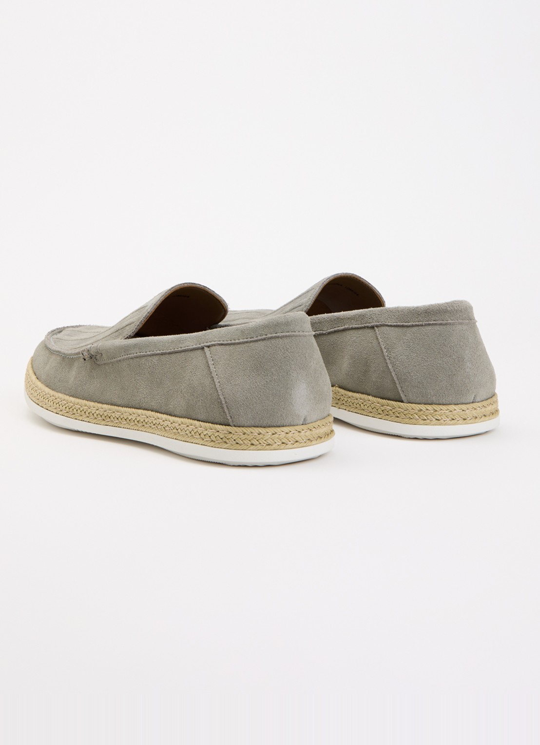 Dune London Barnies slip-on van suède - achterkant olijfgroen