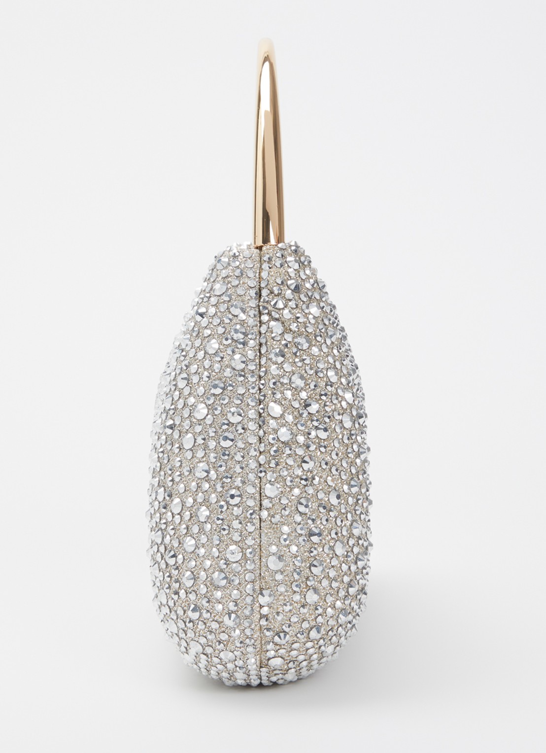 Dune London Beamings clutch met strass en afneembare schouderriem - detail 4 zilver