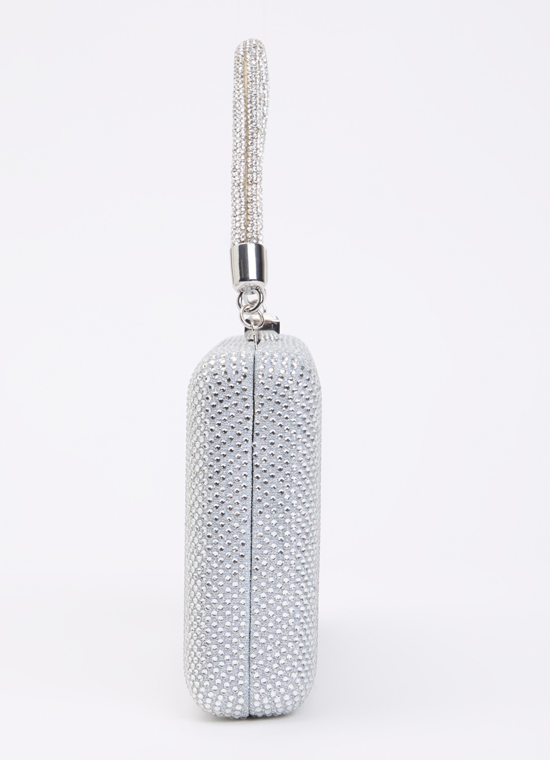 Dune London Beaut clutch met afneembare schouderriem - detail 4 zilver
