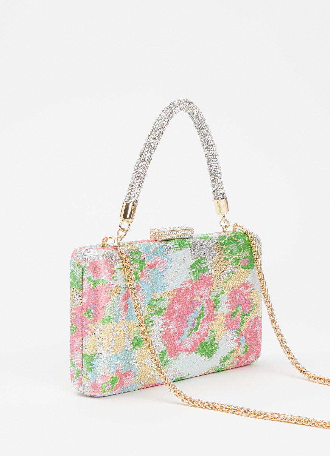 Dune London Beaut clutch met afneembare schouderriem - achterkant 2 groen