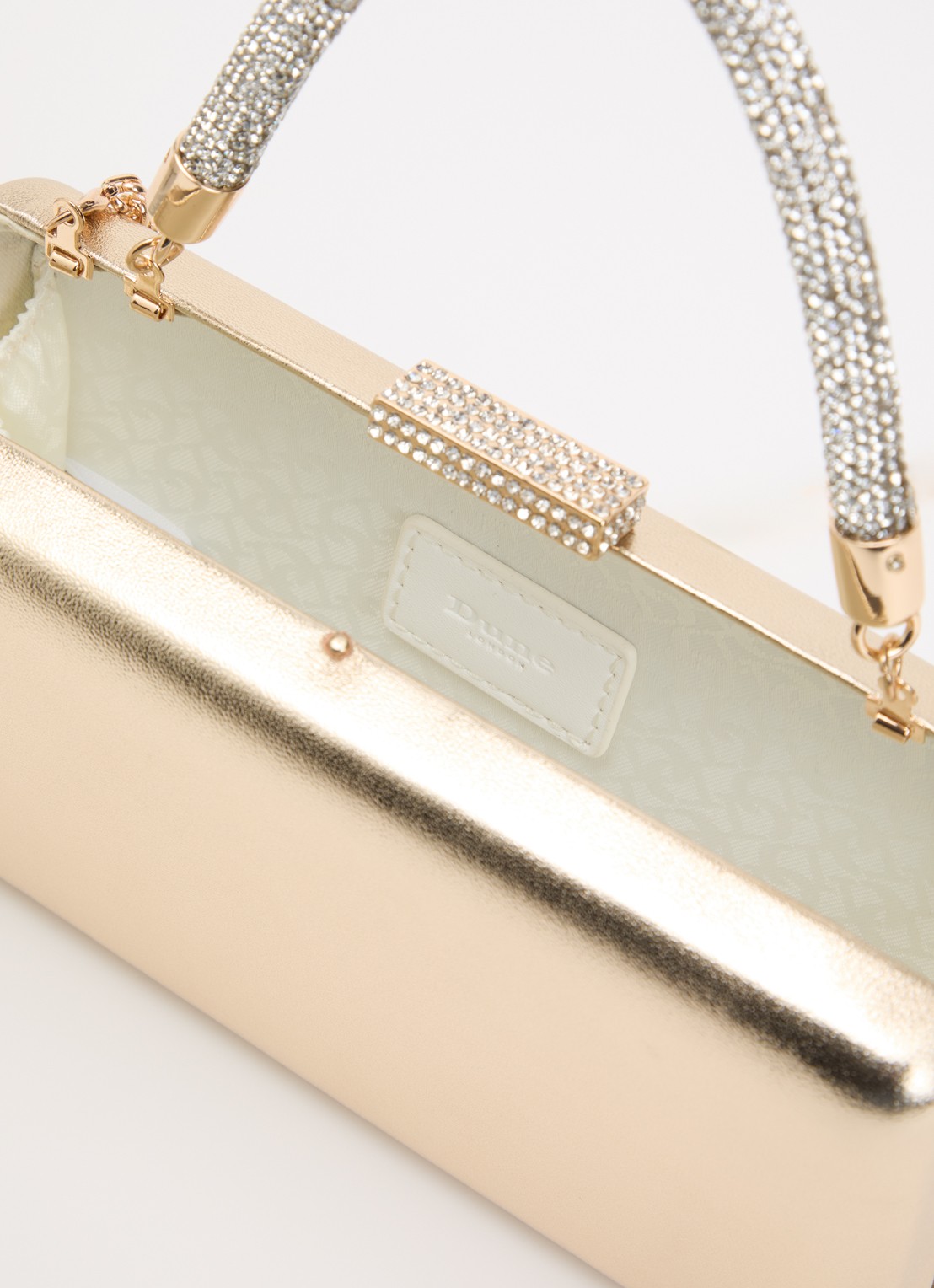 Dune London Beaut clutch met afneembare schouderriem - detail 2 goud