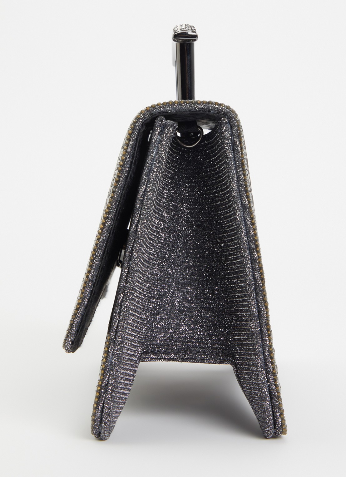 Dune London Bedazzle handtas met afneembare schouderriem en pailletten  - detail 3 zilver