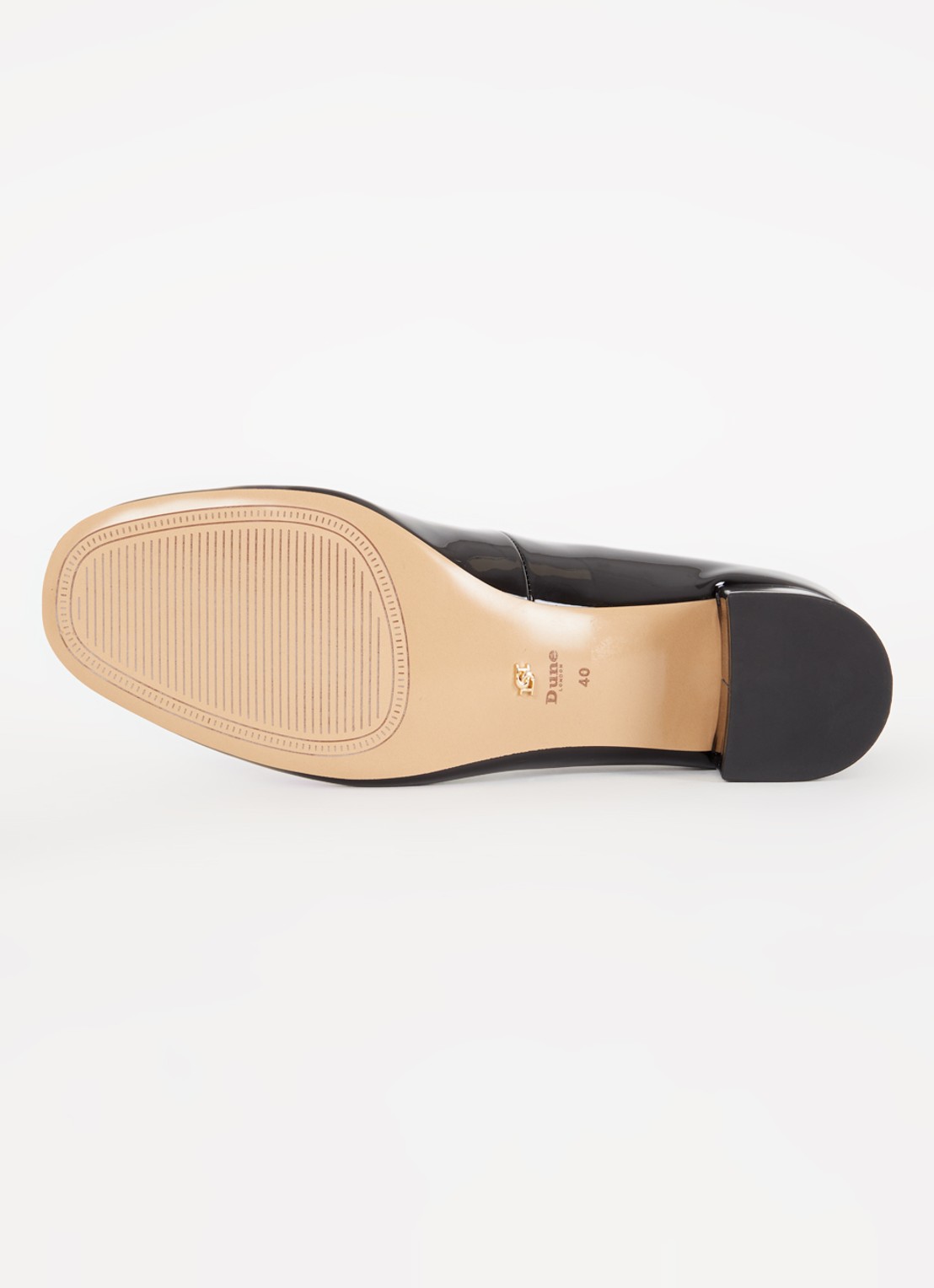 Dune London Believable Mary Jane pump met lakfinish - detail 3 zwart