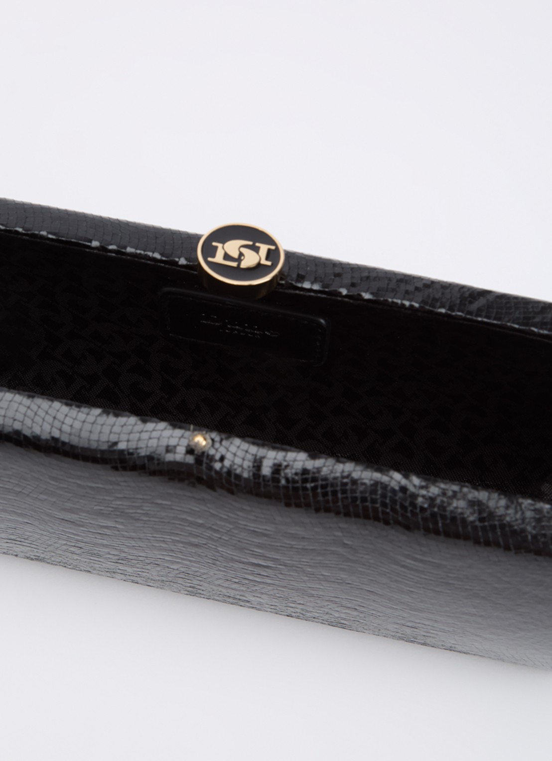 Dune London Belinda clutch met afneembare schouderriem - detail 2 zwart