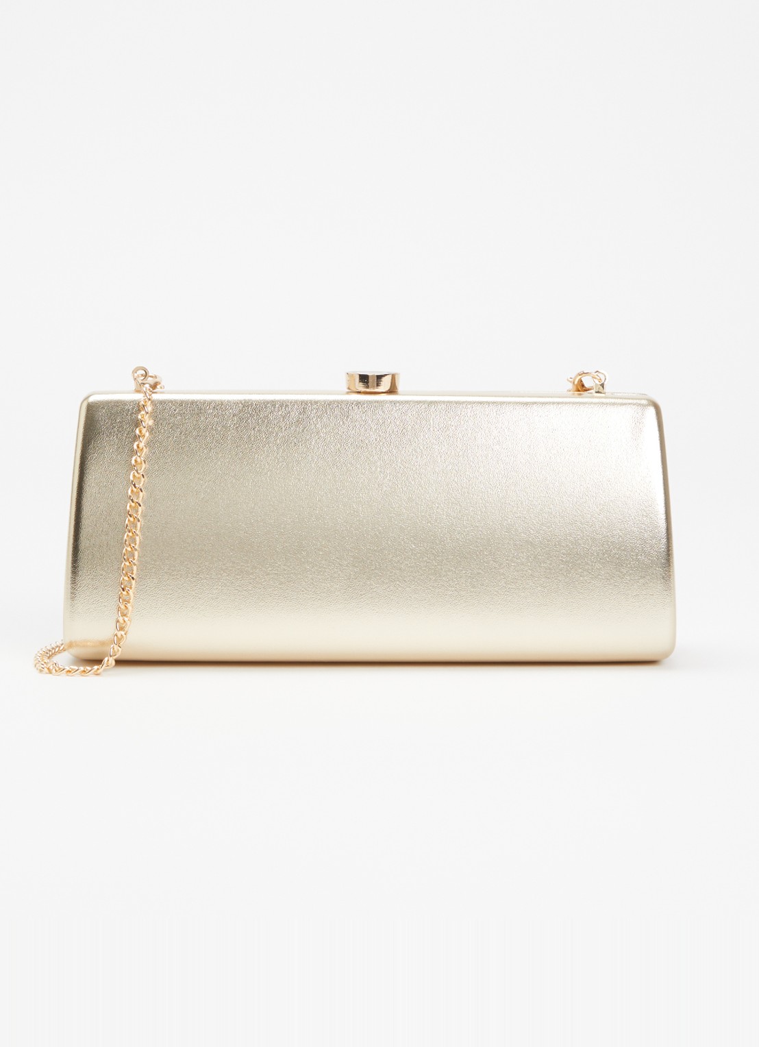 Dune London Belinda clutch met afneembare schouderriem - voorkant 5 goud