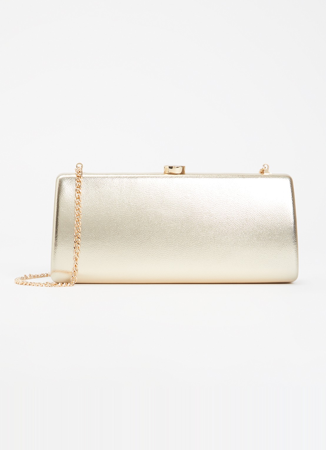 Dune London Belinda clutch met afneembare schouderriem - voorkant 4 goud