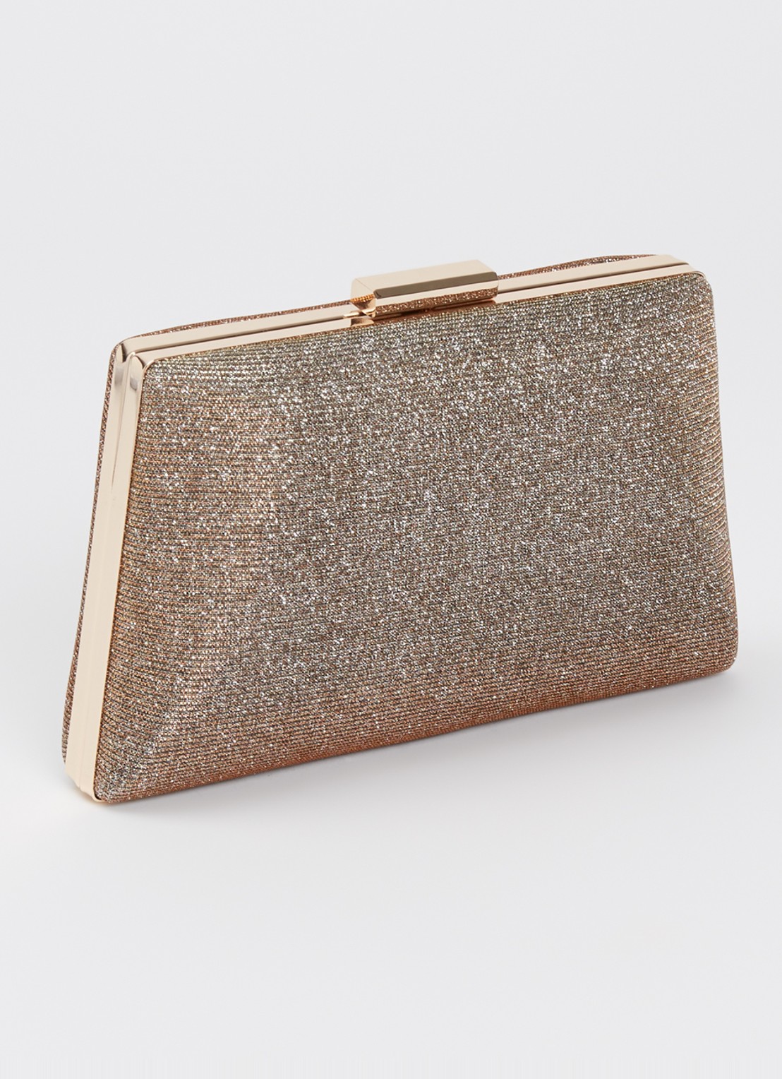 Dune London Bellaria clutch met afneembare schouderriem - achterkant roségoud