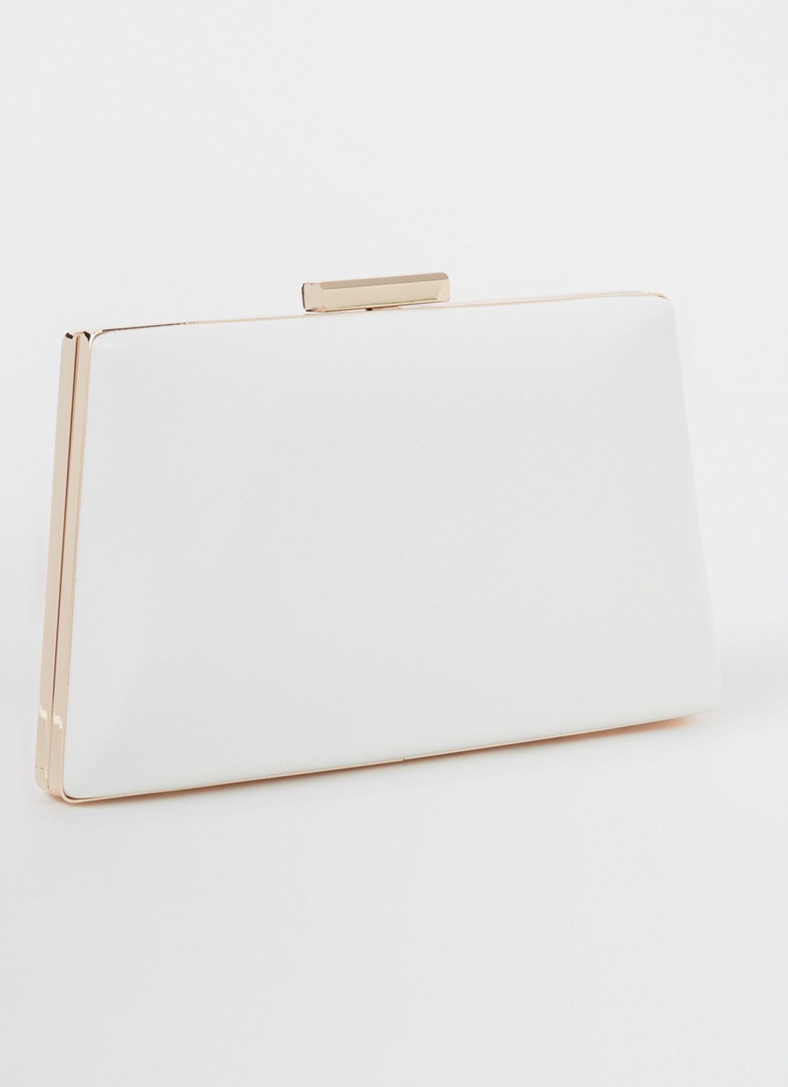 Dune London Bellaria clutch met afneembare schouderriem - achterkant wit