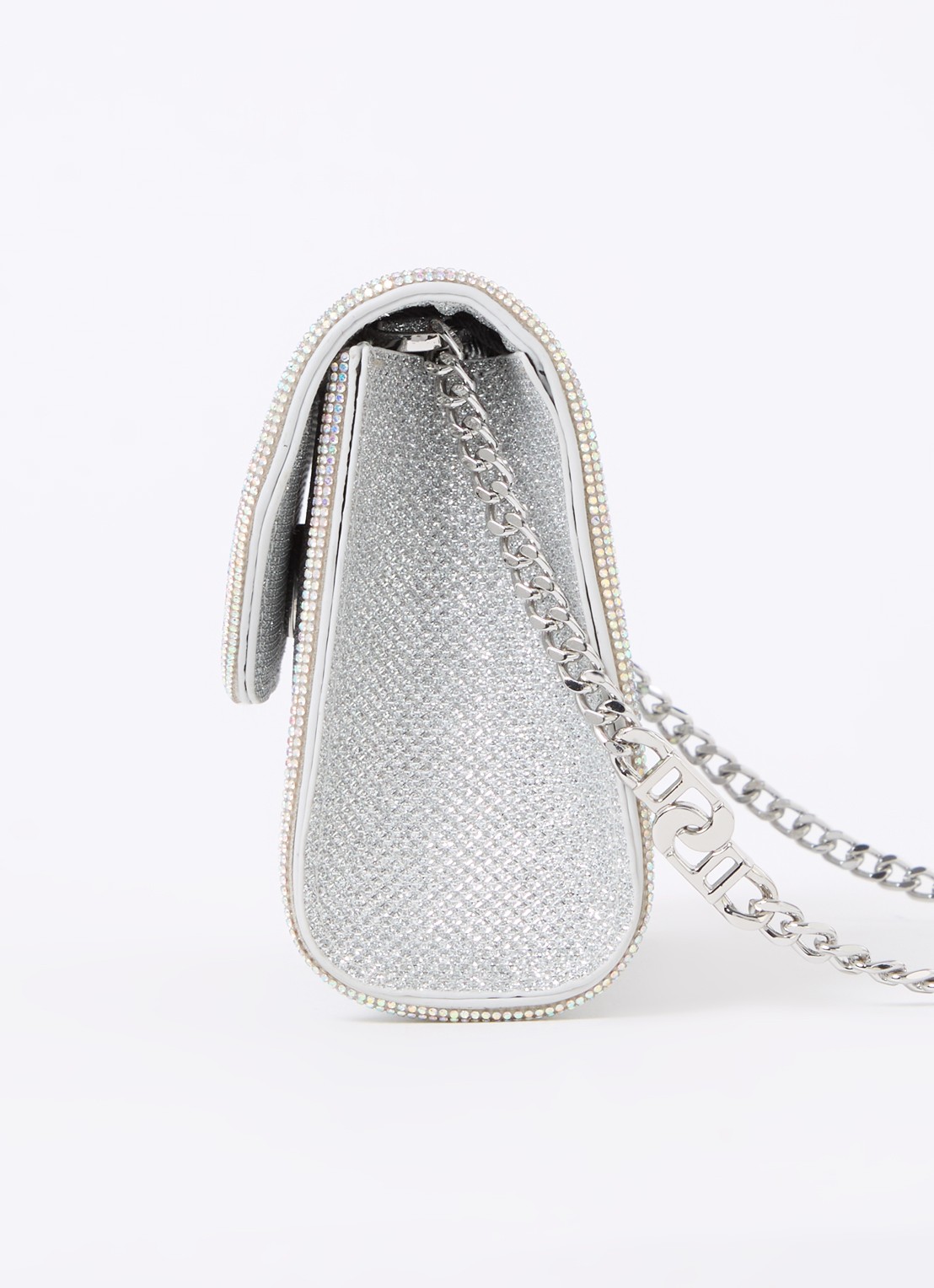 Dune London Bellini clutch met logo - detail 3 zilver