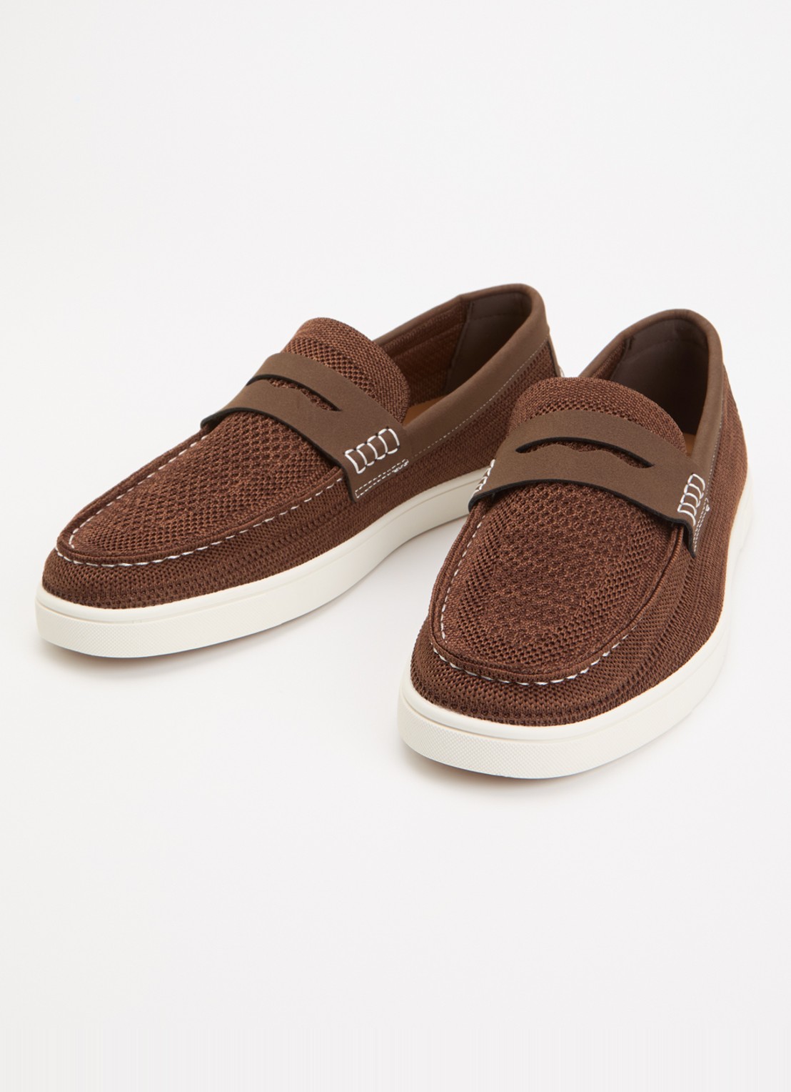 Dune London Benzy loafer met gebreid bovenwerk - detail 2 bruin