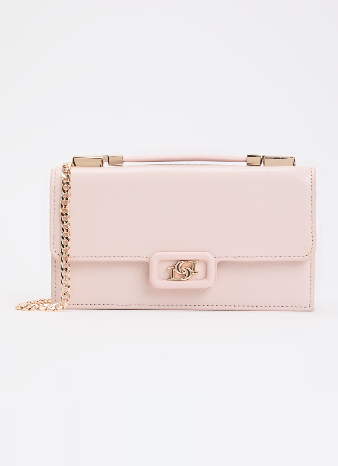 Dune London Billed crossbodytas - voorkant 2 lichtroze