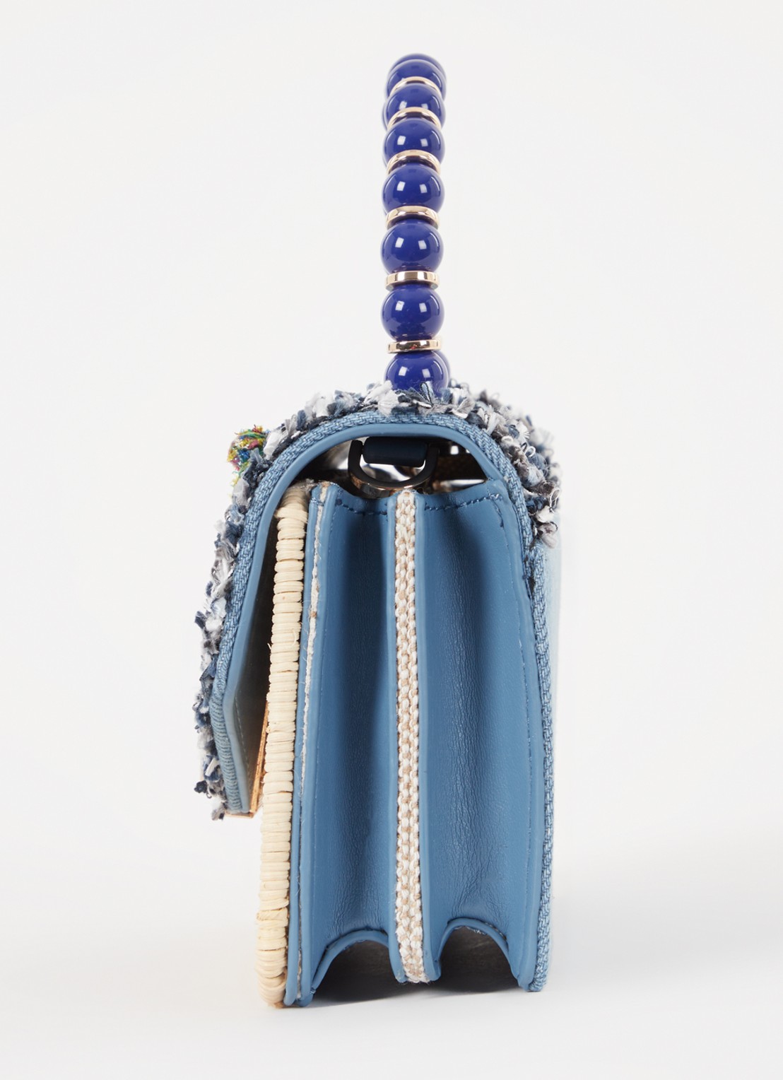 Dune London Blooms crossbodytas met afneembare schouderriem - detail 2 blauw