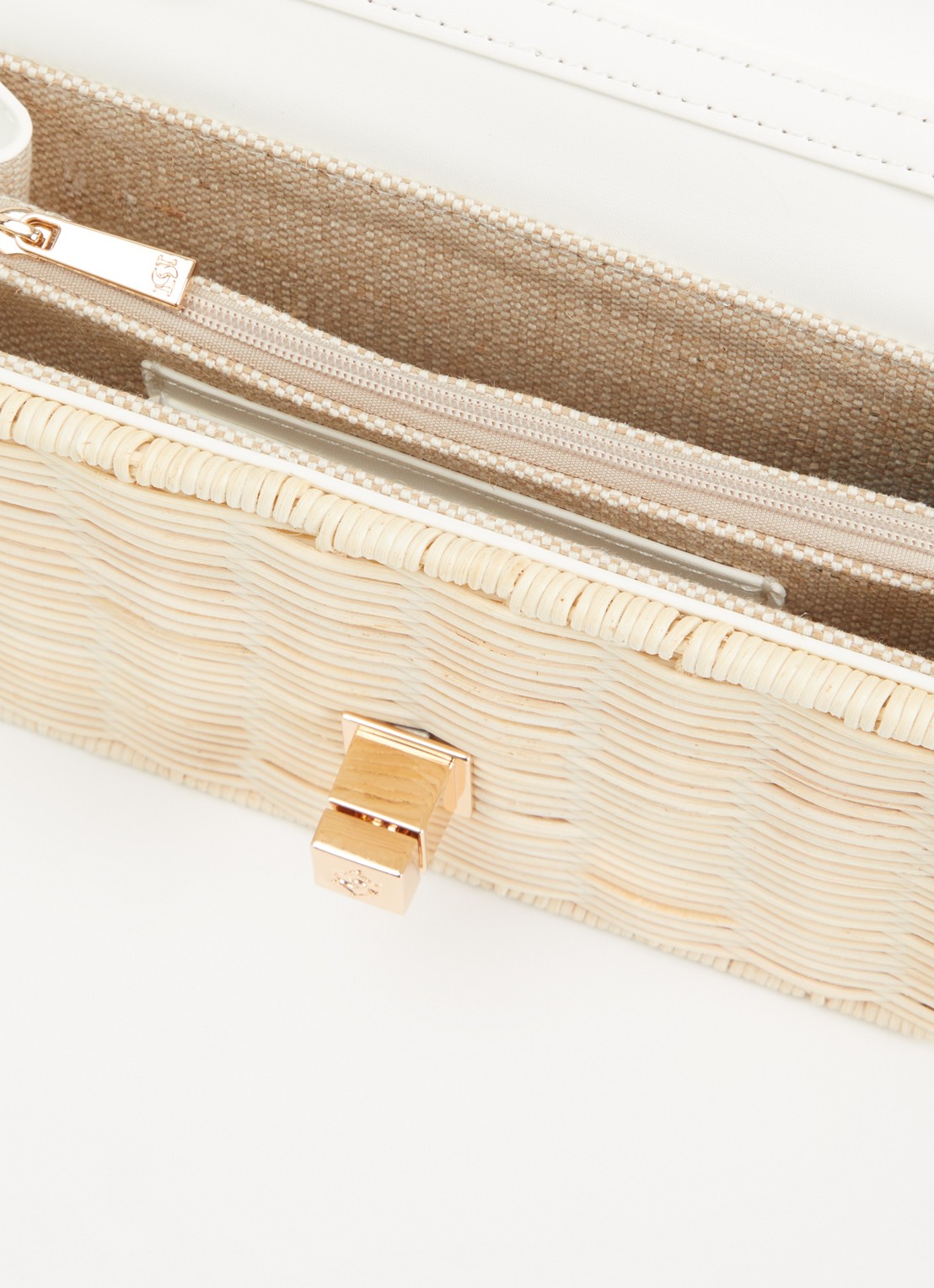 Dune London Blooms crossbodytas met afneembare schouderriem - detail 2 lichtroze