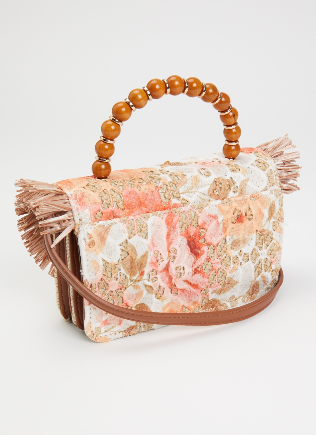 Dune London Blooms crossbodytas met afneembare schouderriem - achterkant 5 orange