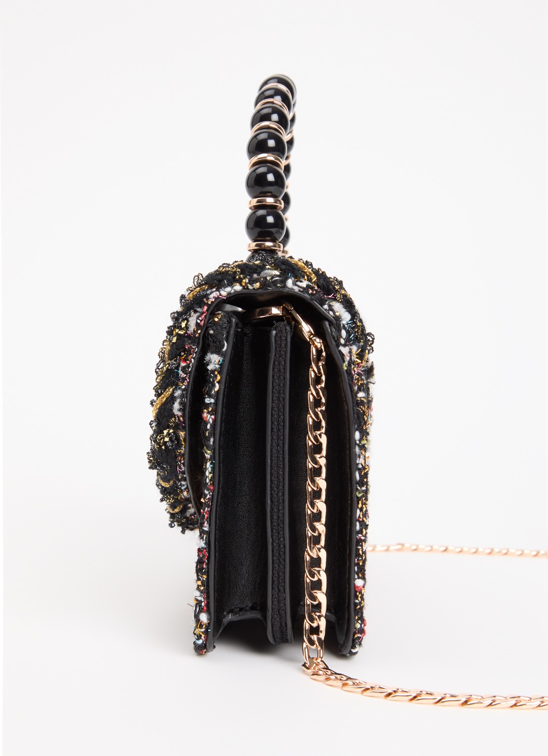 Dune London Blooms crossbodytas met afneembare schouderriem - detail 5 zwart