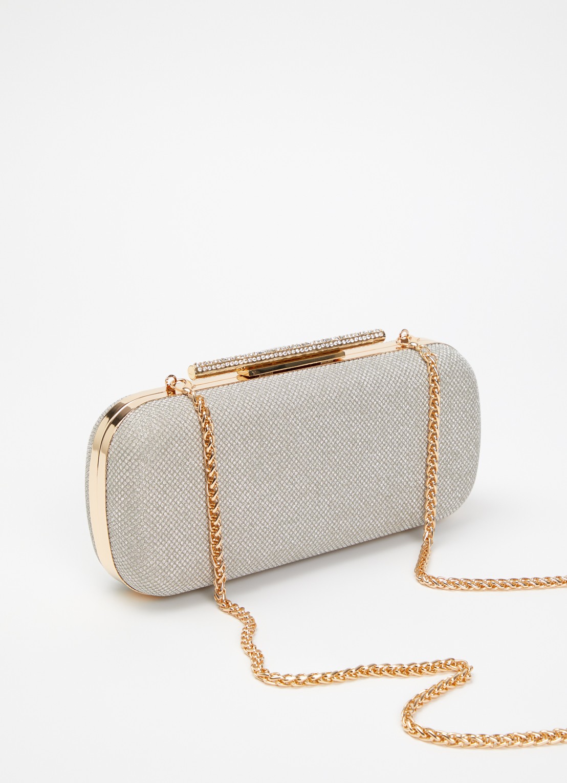 Dune London Body clutch van leer - achterkant 3 beige