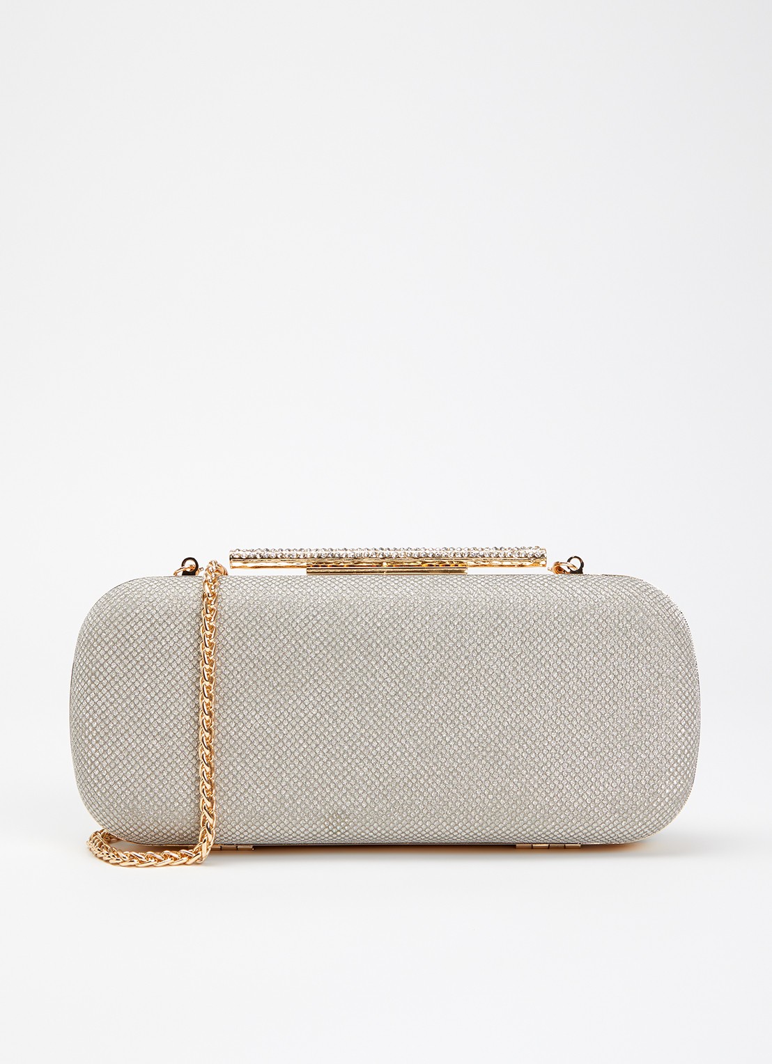 Dune London Body clutch van leer - voorkant 4 beige