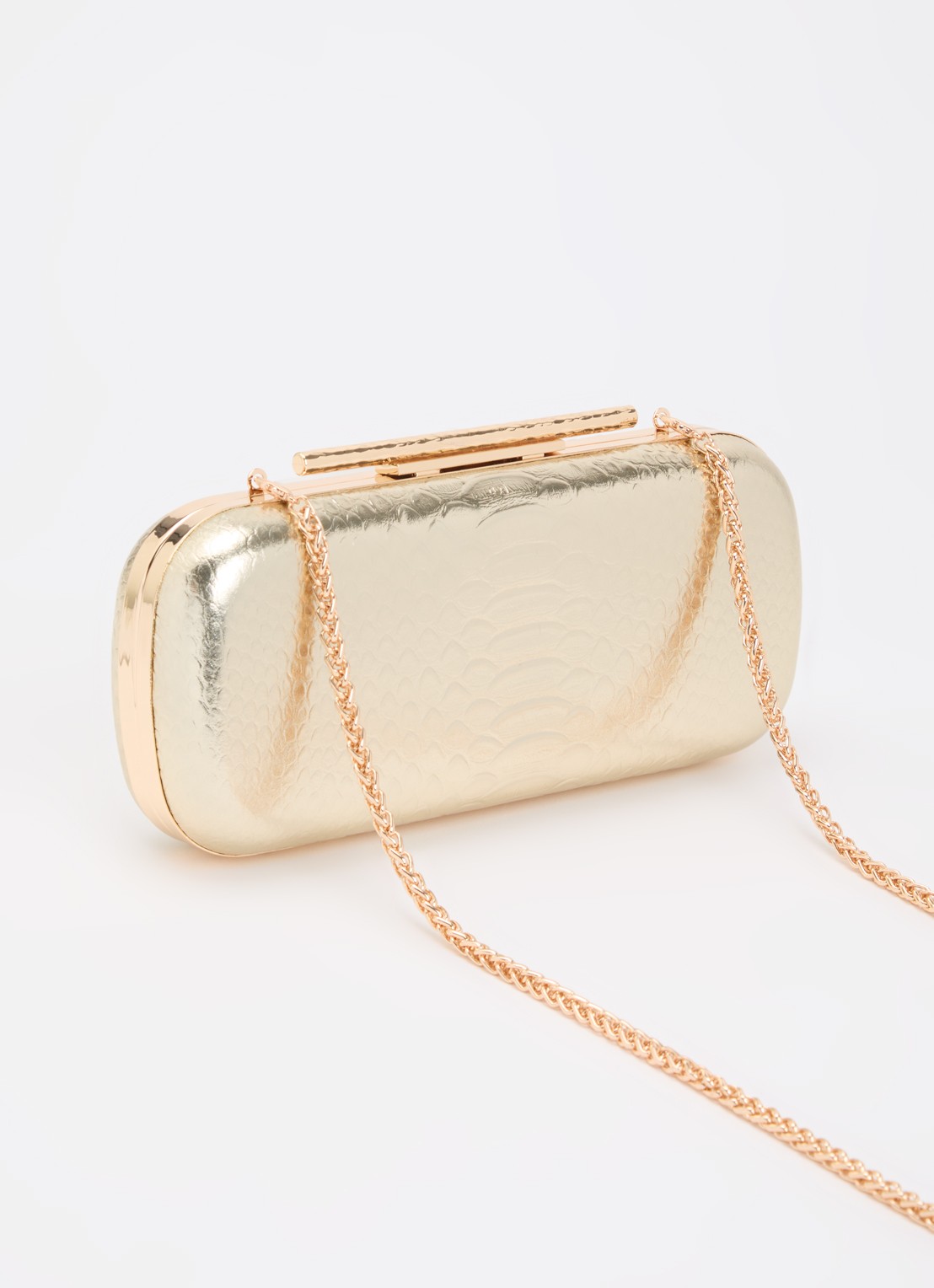 Dune London Body clutch van leer - achterkant 4 goud