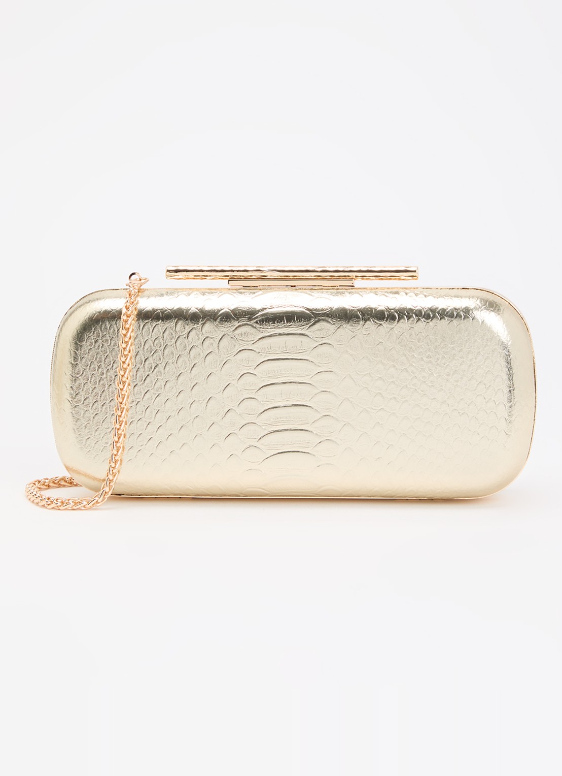 Dune London Body clutch van leer - voorkant 5 goud