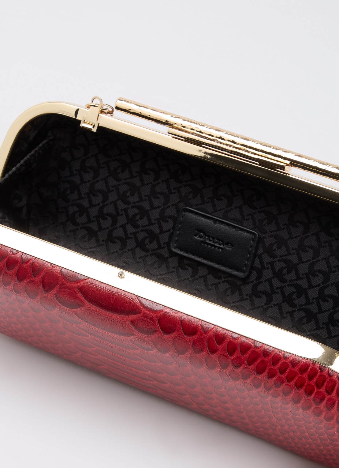 Dune London Body clutch - detail donkerrood